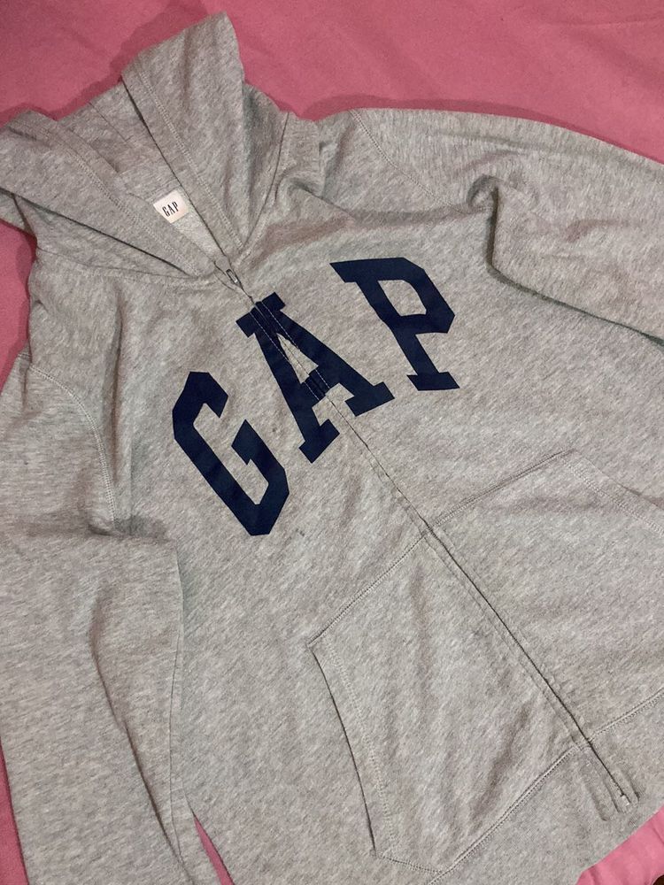 GAP Gray Full-Zip  Hoodie