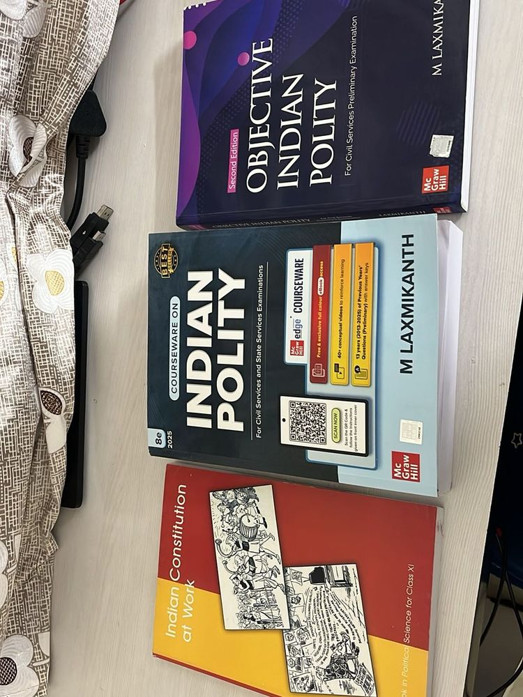 Indian polity by laxmi kanth and 2 other books