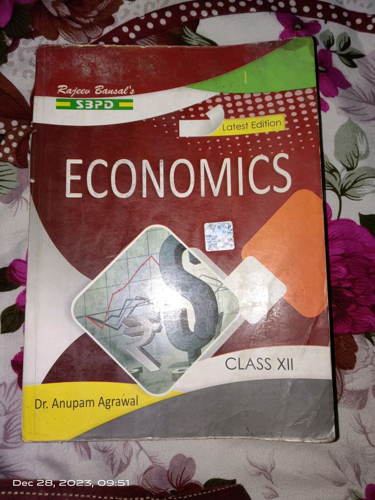 Class 12th Economics Book Written By Dr. Anupam