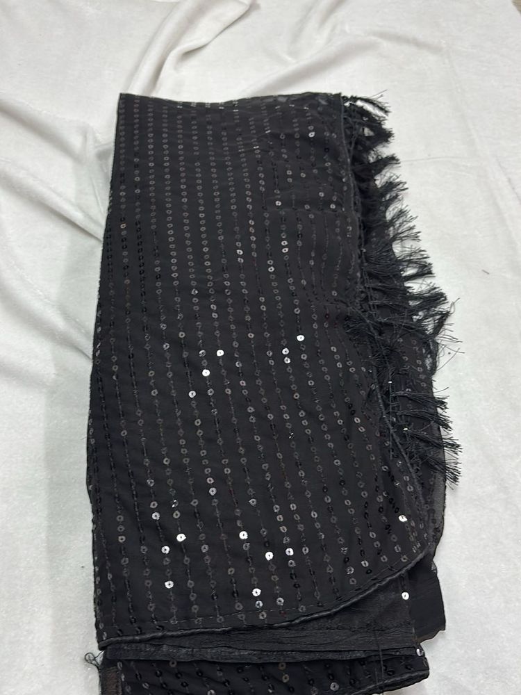 Black Sequin Dupatta
