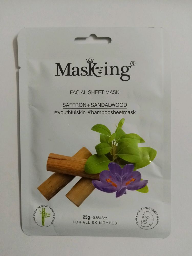 Masking Facial Sheet Mask -Saffron And Sandalwood