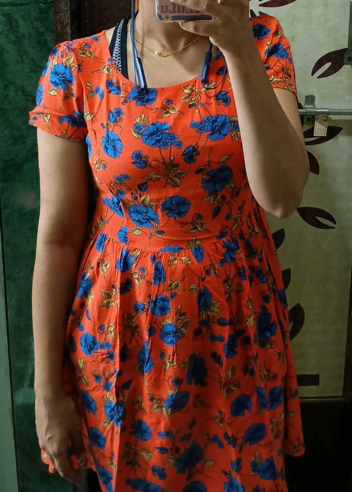 Floral Print Fit &amp; Flare Dress