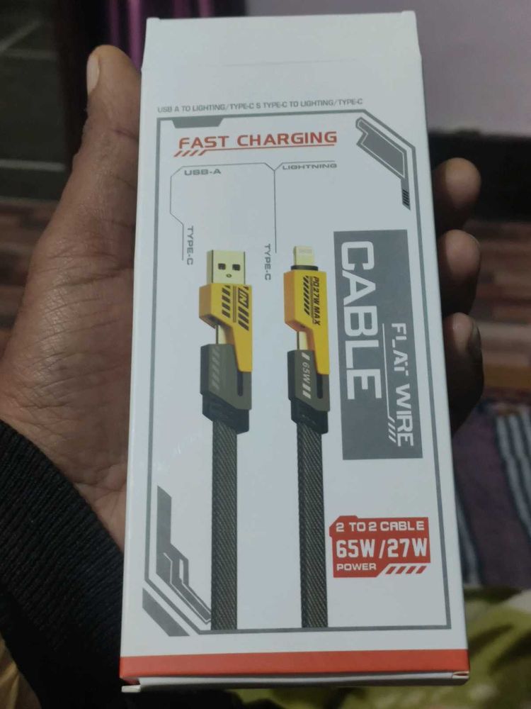 65 Watt 4 In 1 Data Cable With Neon Light
