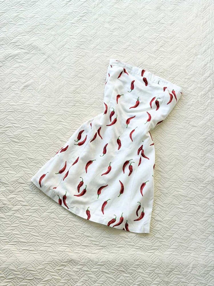 Chili Print Mini Dress🌶️🌌