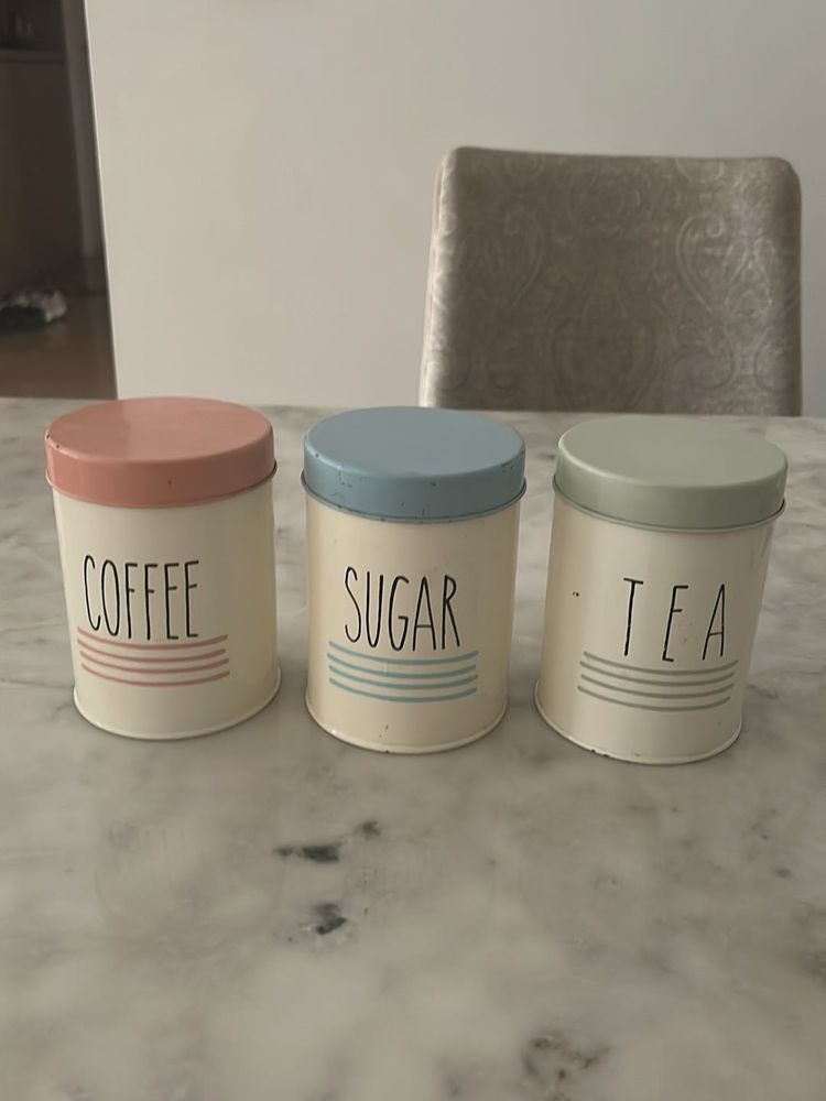 Tea Coffee Sugar Container Set Of 3
