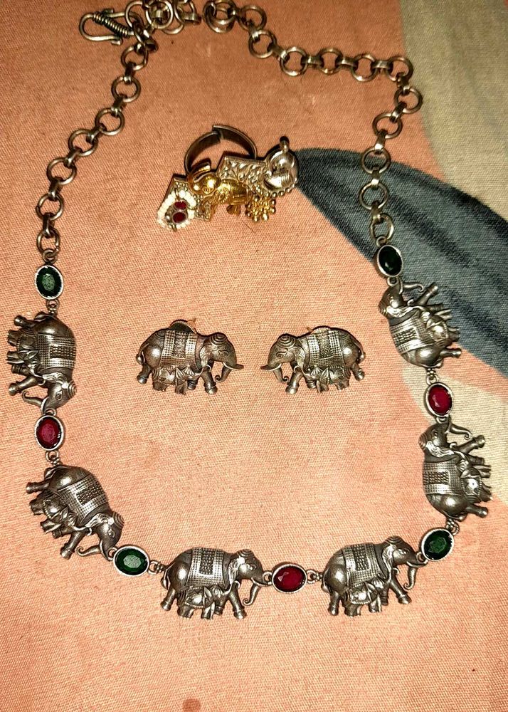 Elephant Jewellery Brass Set