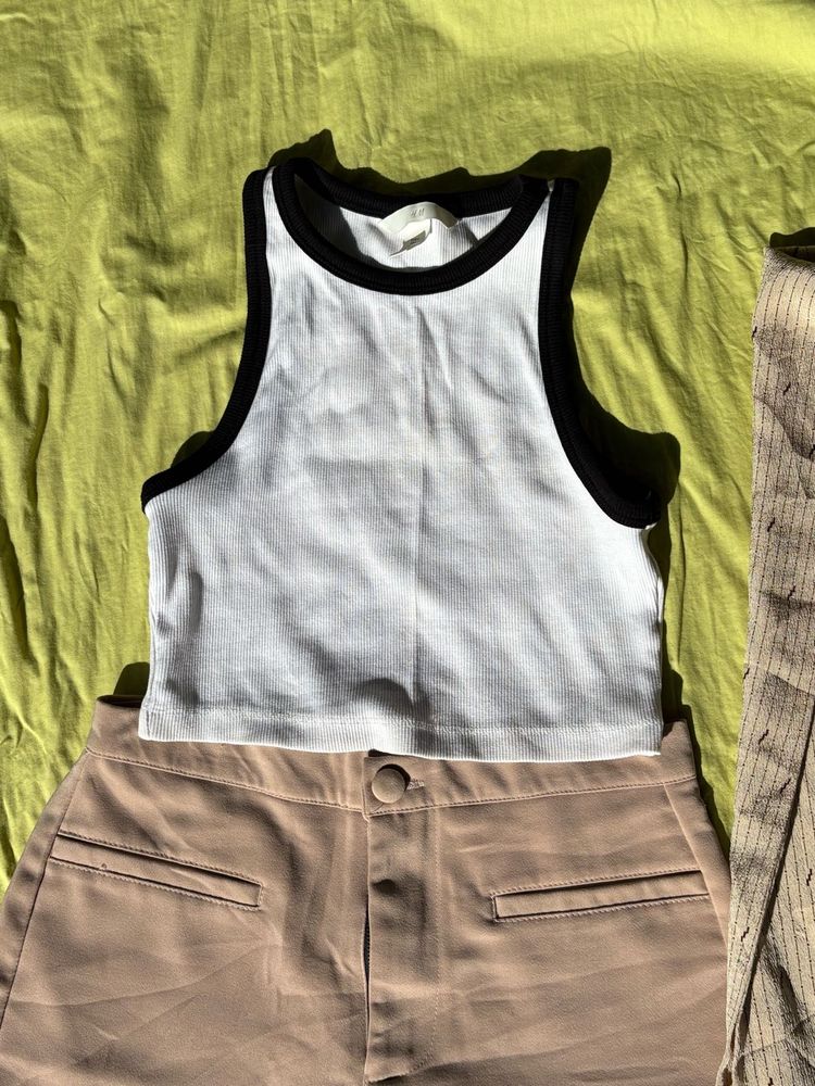 White Sleeveless Top