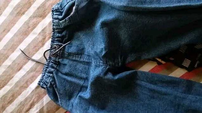 Denim Joggers with top