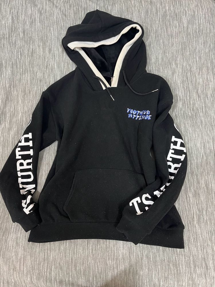 Black Graphic Hoodie