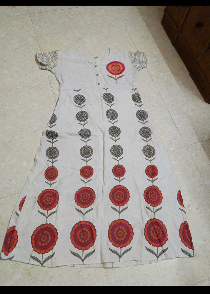 Floral Print Long Gown