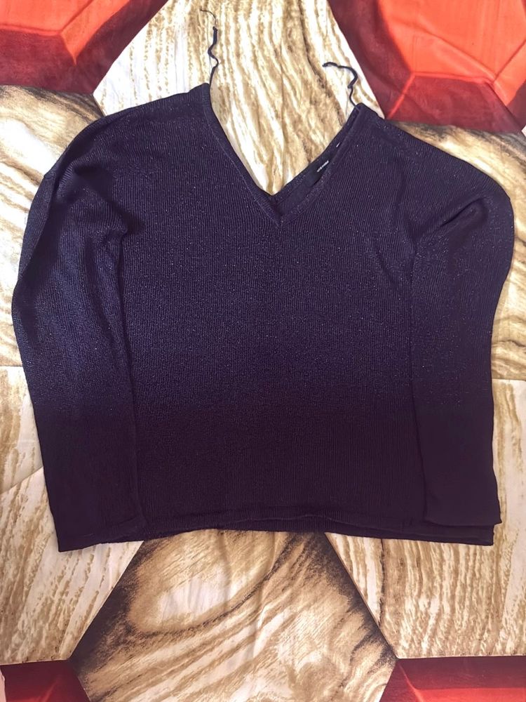 Sparkly V-Neck Sweater