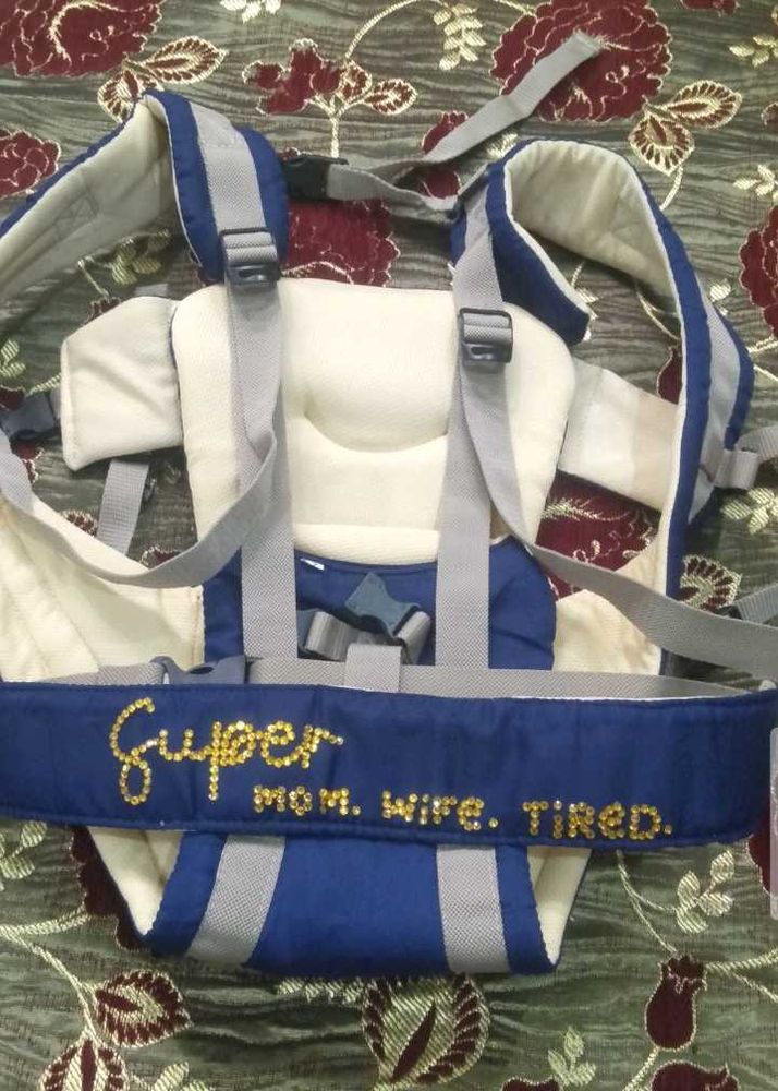 Baby Caring Bag With Handmade Stone Slogan Belt