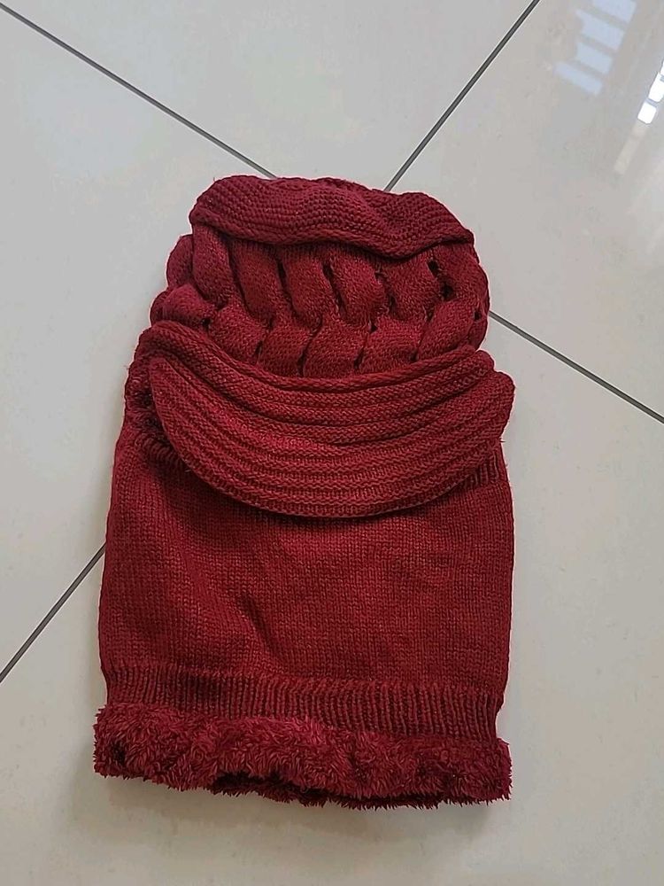 premium Red Knitted Cap