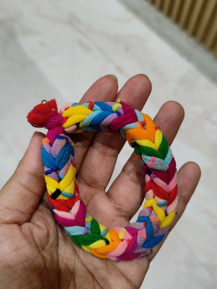 Multicoloured Handmade Rubber Bracelet