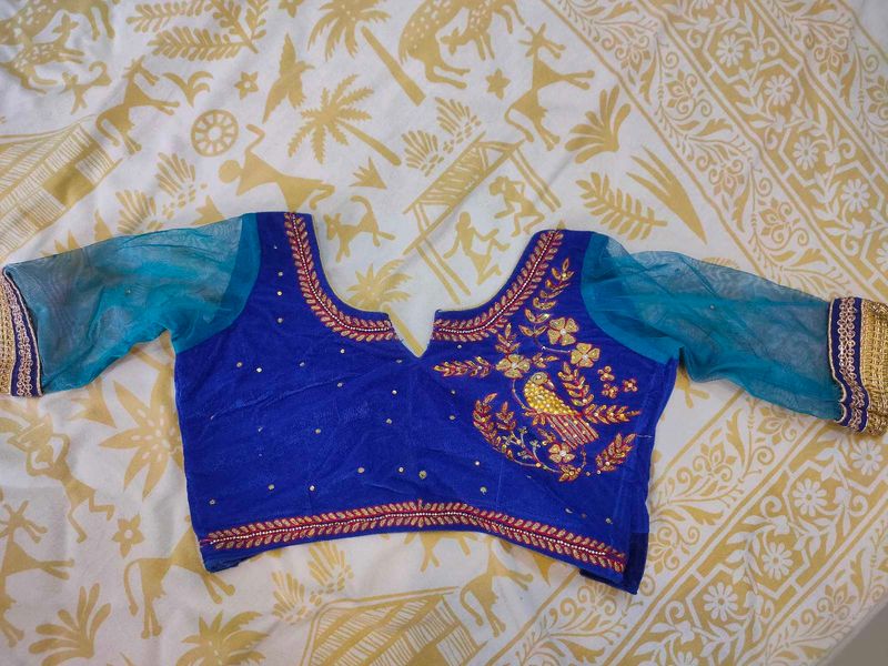 Blue Festive Blouse