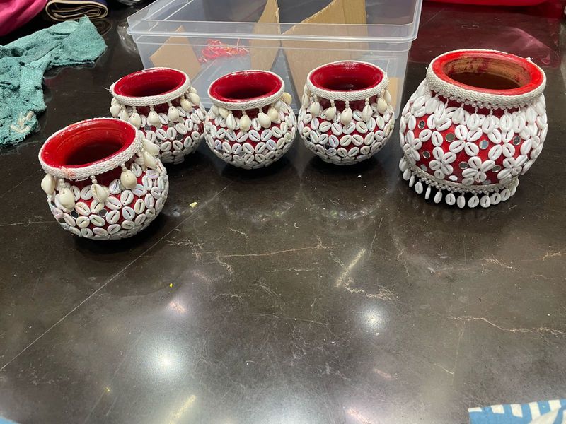 Decorative Shell Pots