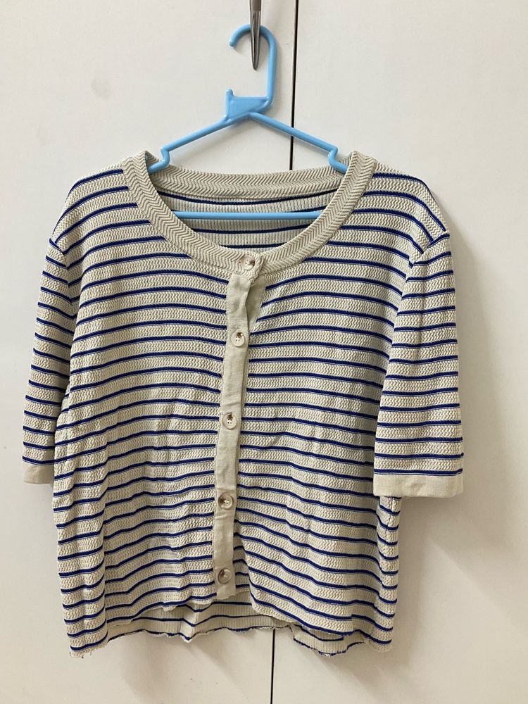 Striped Knit Cardigan
