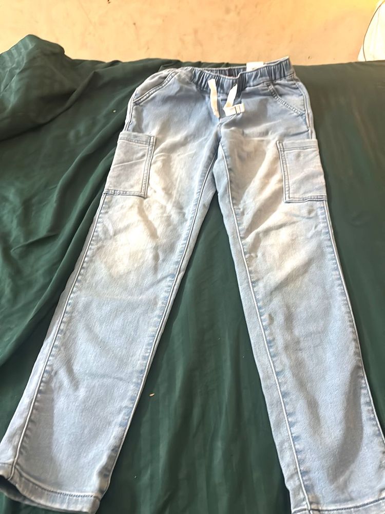Elastic Denims For Girls 8-9 Years
