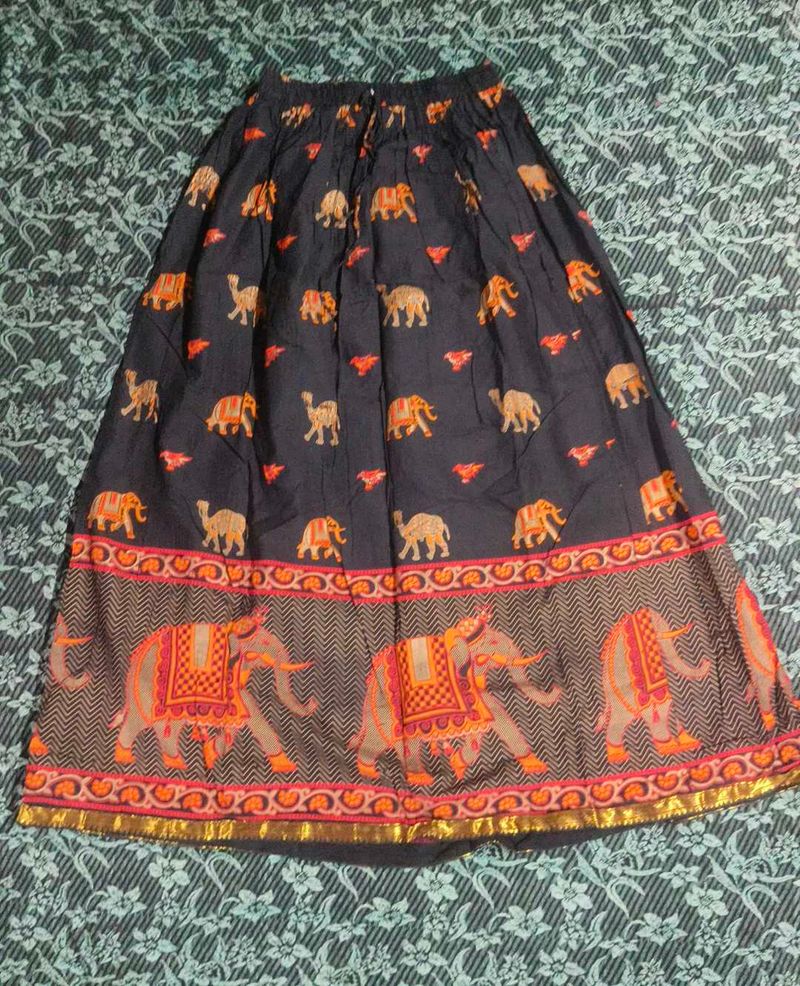 Elephant Print Maxi Skirt