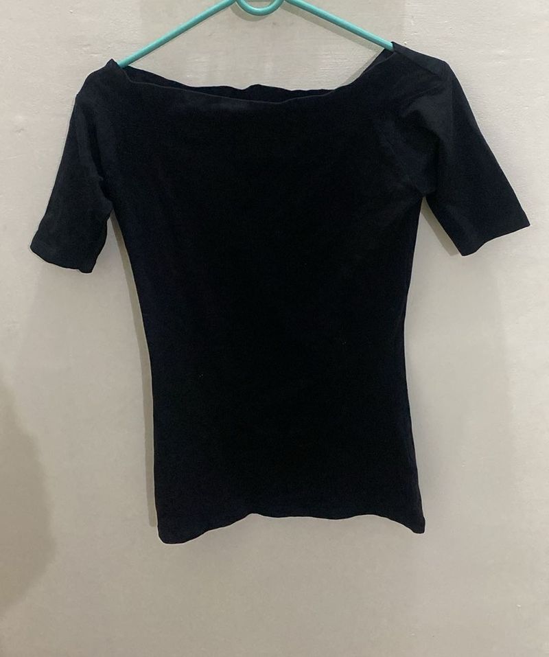 Black Off-Shoulder Top