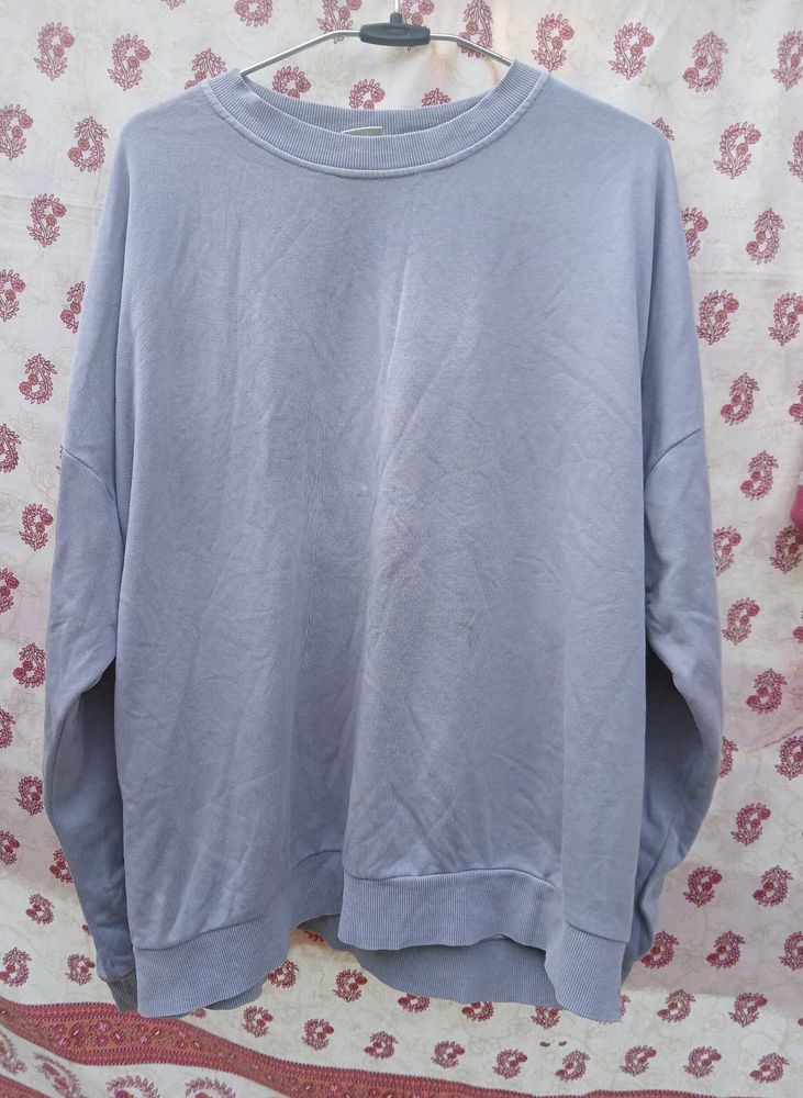 H&amp;M Oversized Lavender Crewneck