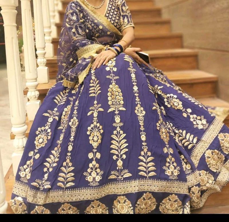 Heavy Lehnga With Stiched Blouse And Dupatta .