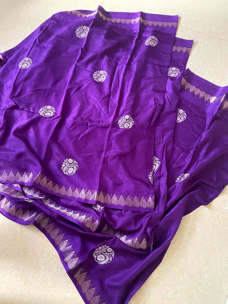 💜Purple dola Silk Saree💜 BRAND NEW