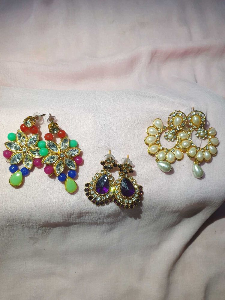 Traditional Earring Pack Of (3)