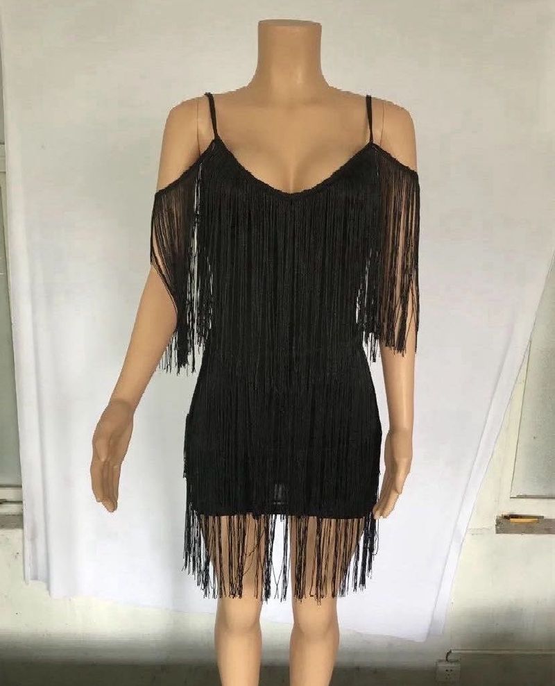 Cold Shoulder Trim BodyCon Dress- Shein 💕