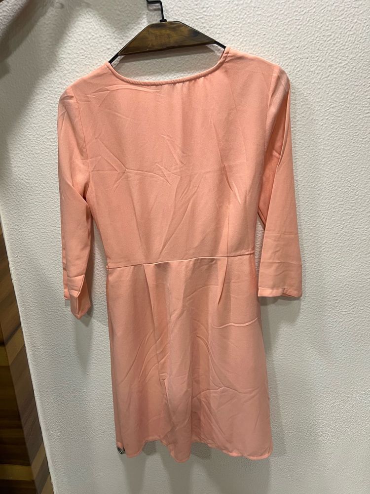 Peach Dress - Casual Chic