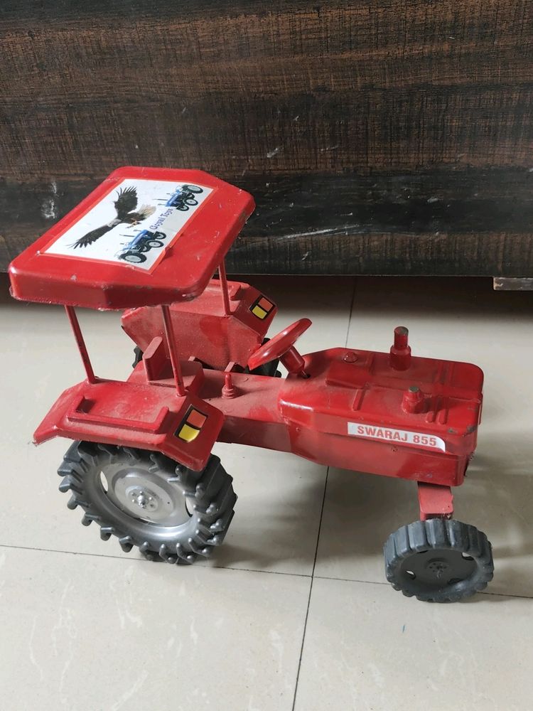 Red Tractor Trolley Pull Away Toy | Farmtrac Tractor with Trolley Toy Replica Toy Vehicle Model for 2 3 Year Old and Above Kids, Pack of 1, Blue