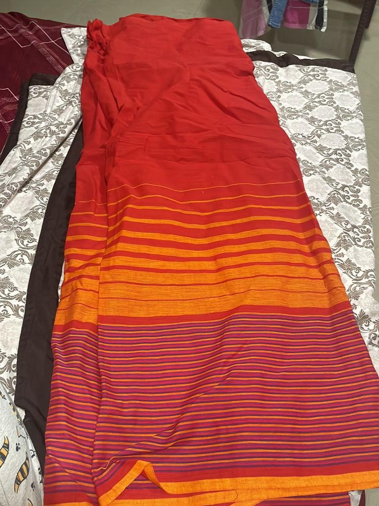 Cotton Saree Without Blouse