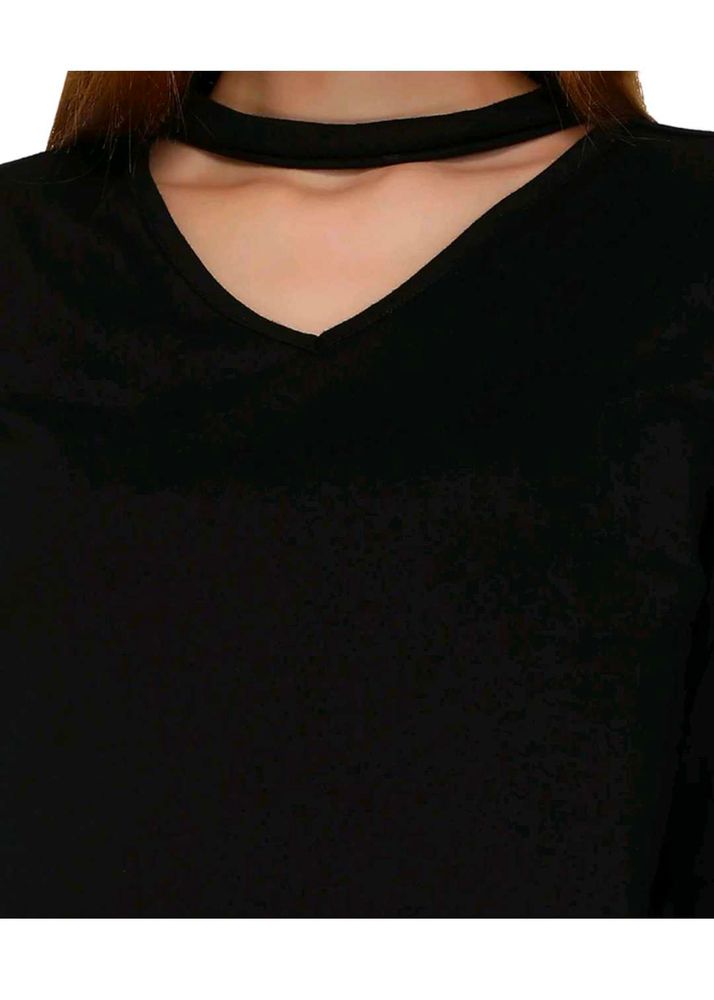 y2k black neck band top