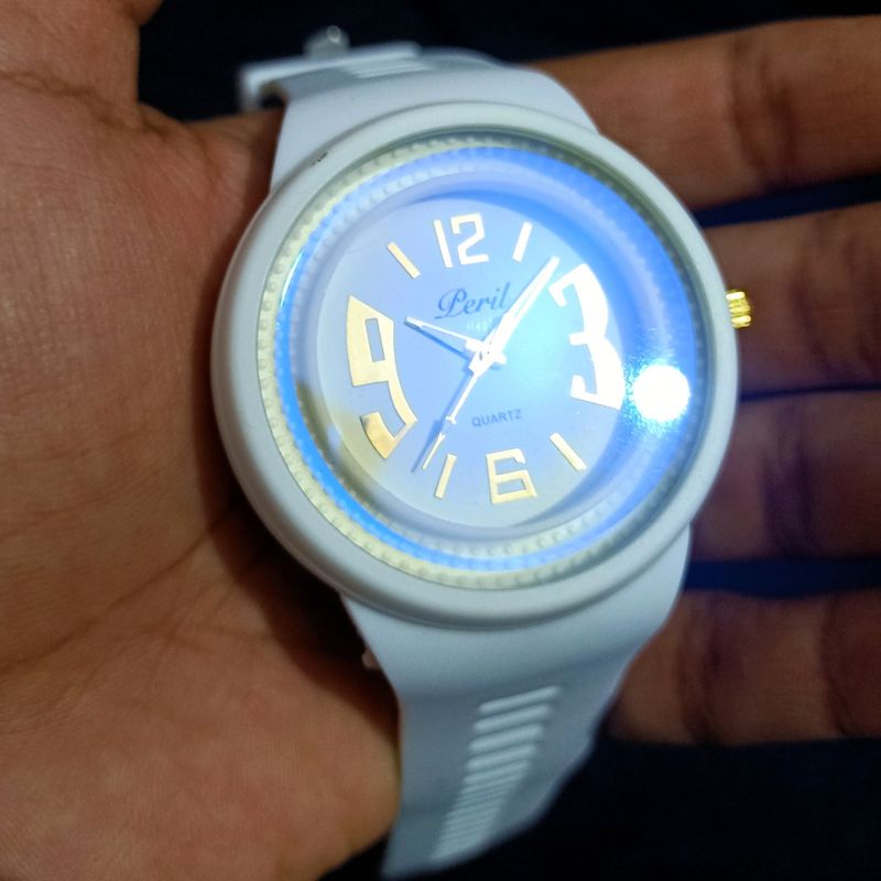 Peril Beautiful White Watch For Girls