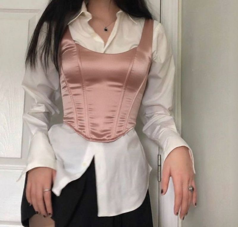 Dusty Rose Corset Top