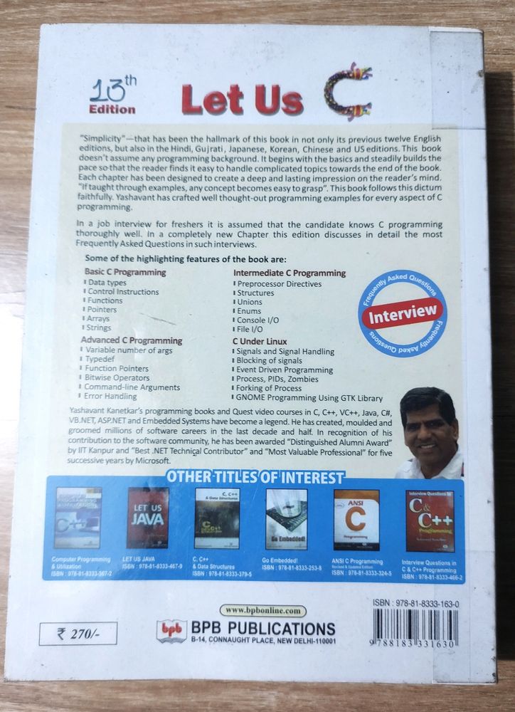 Let Us C By Yashwant Kanetkar 13th Edition