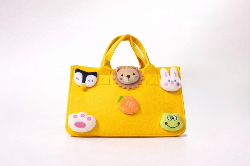 Fun Animal Applique Tote Bag