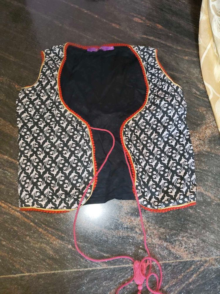 Indian Print Vest Coat