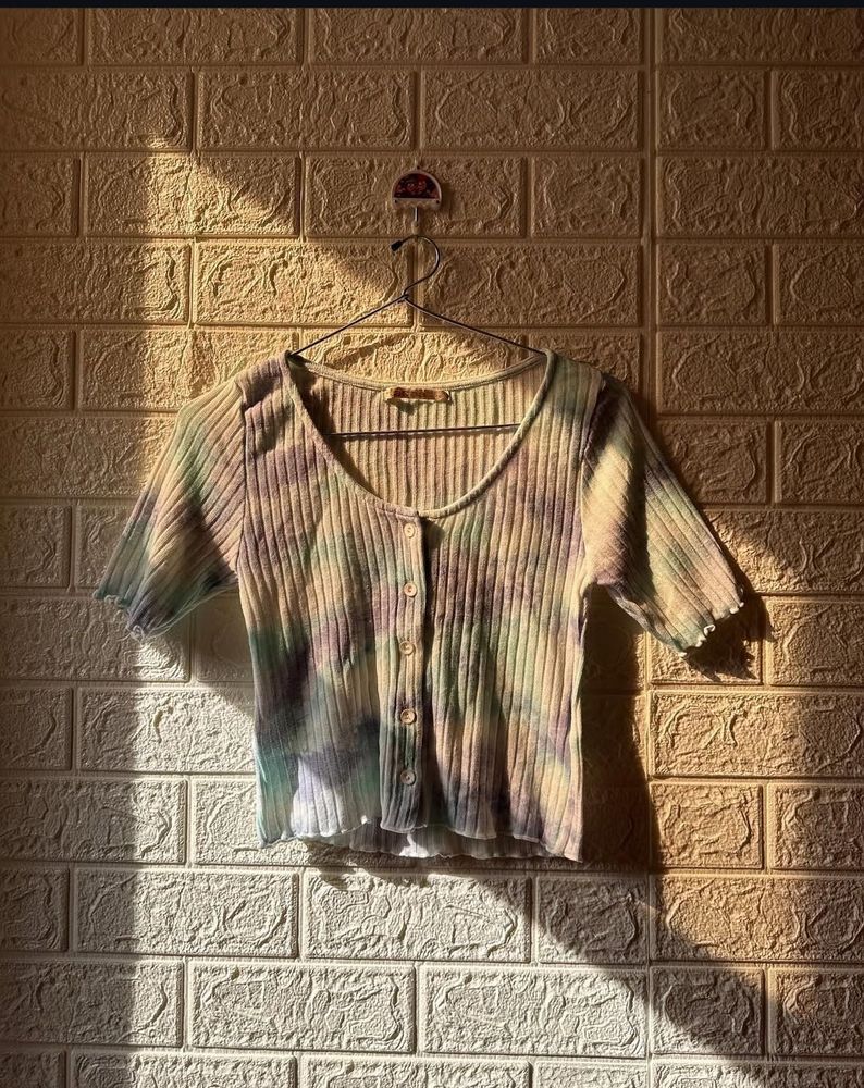 Tie Dye Ribbed Crop Top