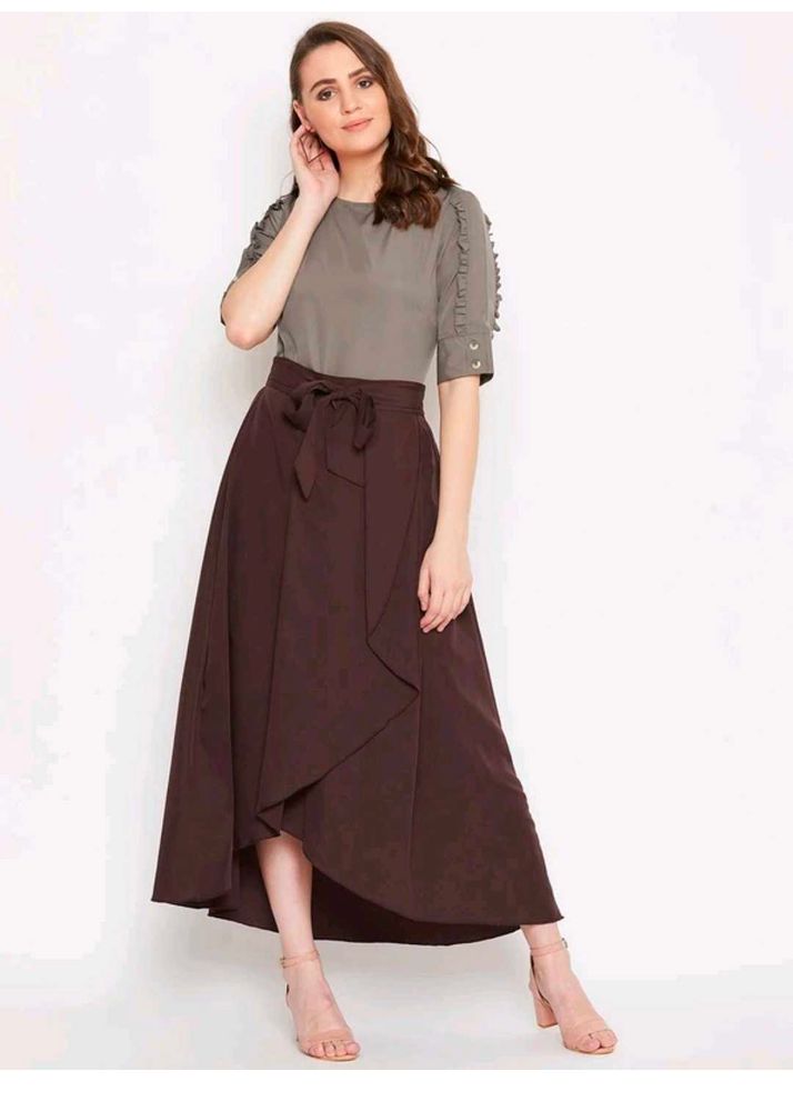 Elegant Brown Midi Dress