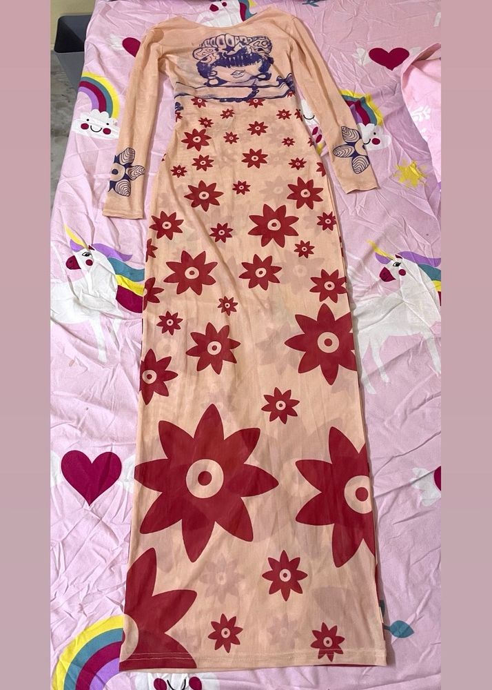 Newme Mesh Maxi Dress