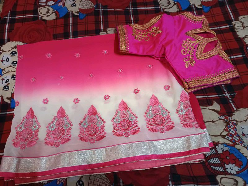 Elegant Soft Silk Wedding Heavy Work Embroidery