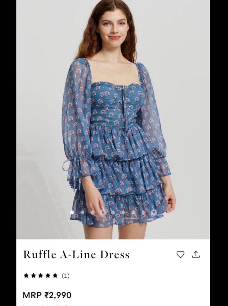 Blue Floral Mini Dress