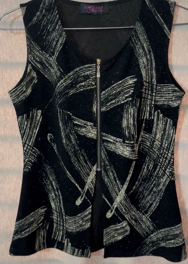 Abstract Sleeveless Top
