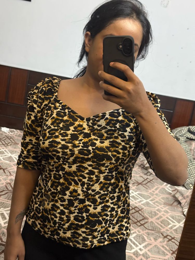 Animal Print Top
