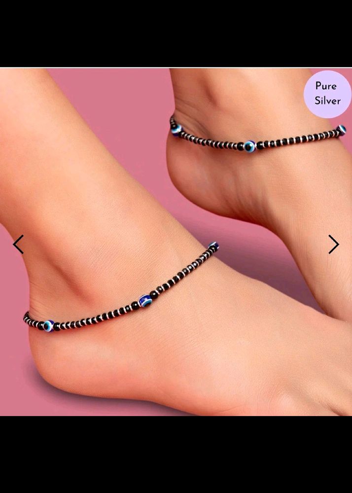 925 Pure Silver Evil Eye Anklet