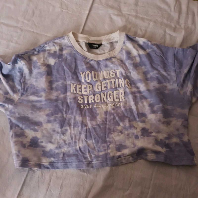 Tie-dye Graphic Crop Tee