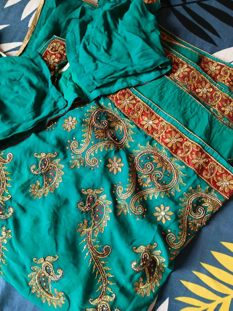 Teal Saree