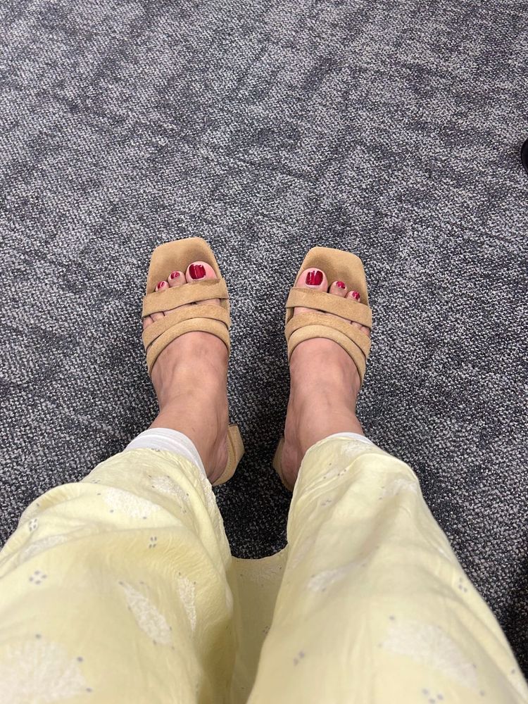 Zara Strappy Beige Heels