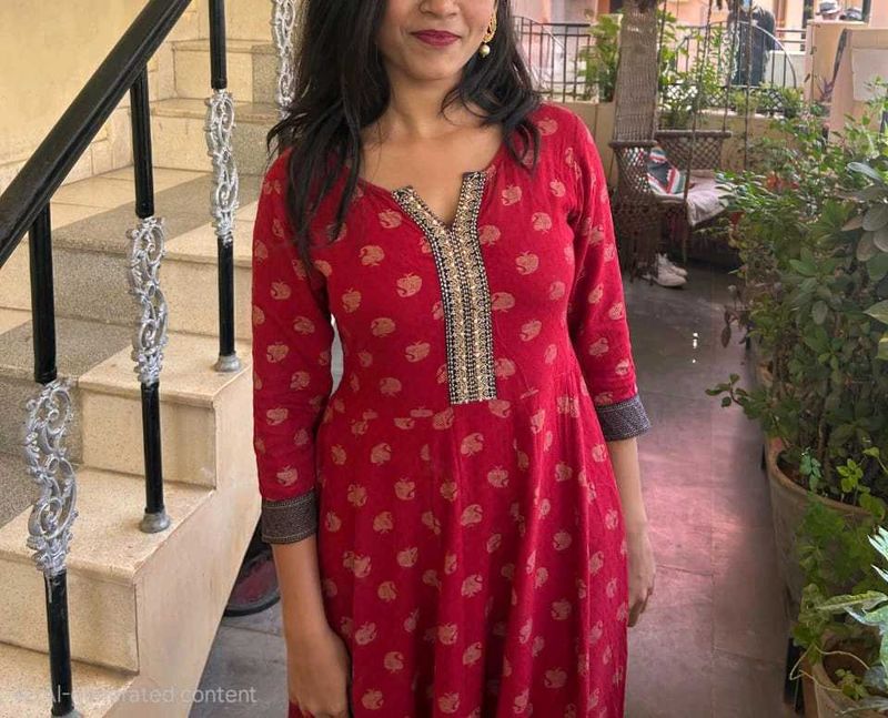 Paisley Anarkali with Border